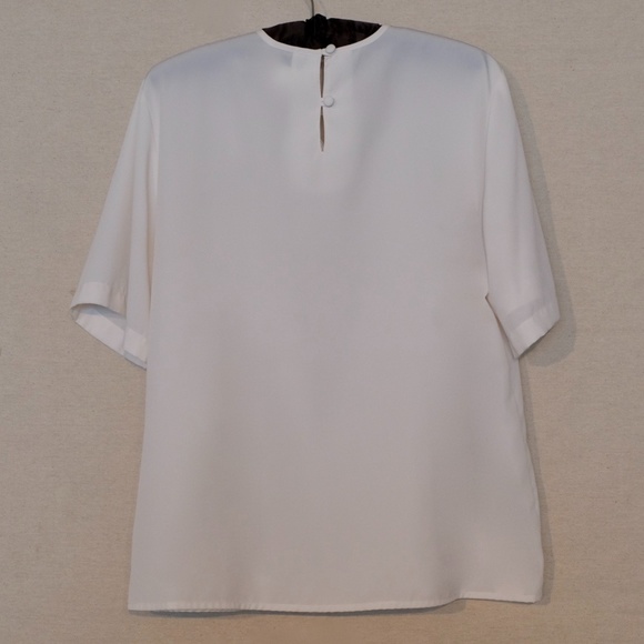 3 for $25: Cream/ivory short sleeve lace insert blouse - Picture 5 of 5